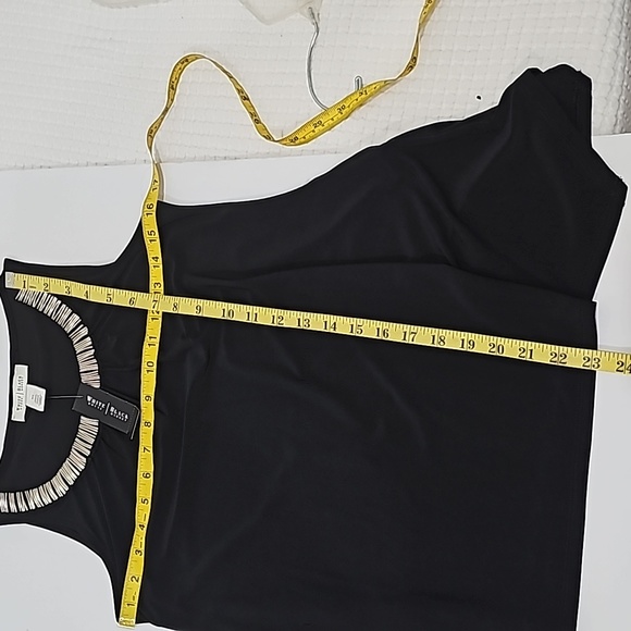 White House Black Market Top Size XS Black sliver Halter Neckline - Picture 10 of 11